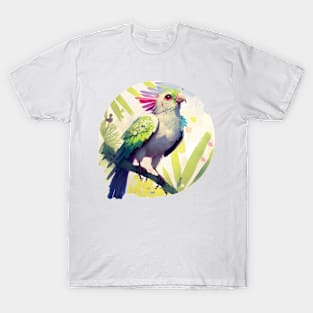 Acrylic parrot painting, tropical bird T-Shirt